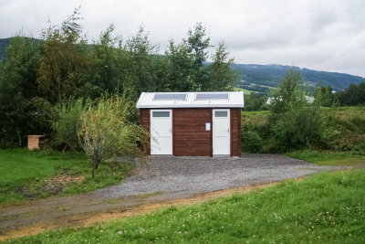 Solar-powered Toilet house